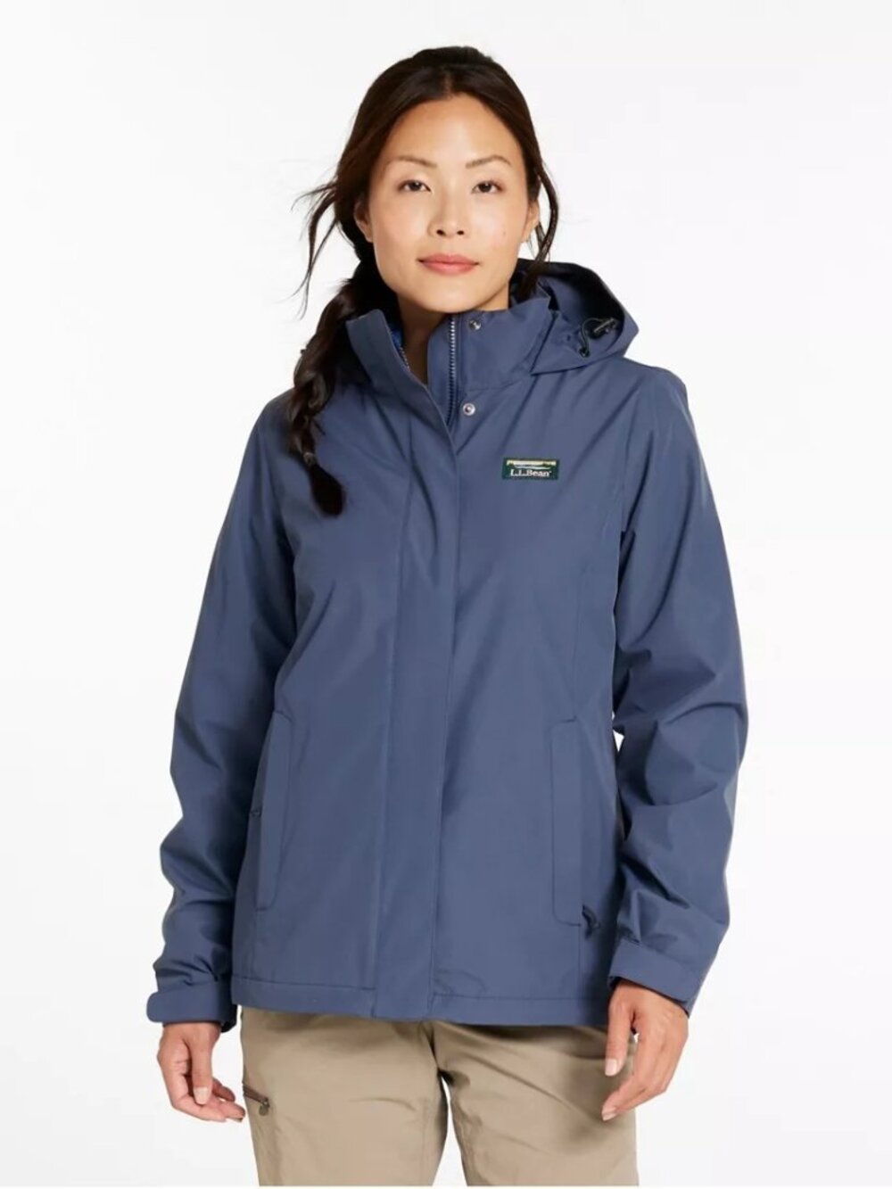 L.L. Bean NWOT Women Sweater Fleece 3-in-1 Jacket Shell Navy Size M No Fleece